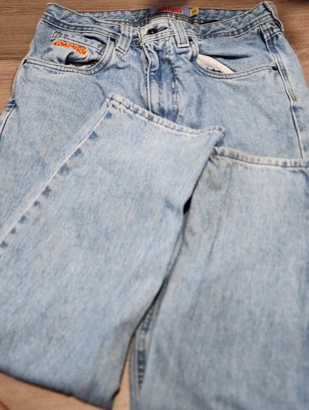 EMPYRE Jeans Mens Blue Light Wash Relaxed Fit Skate Y2K Baggy